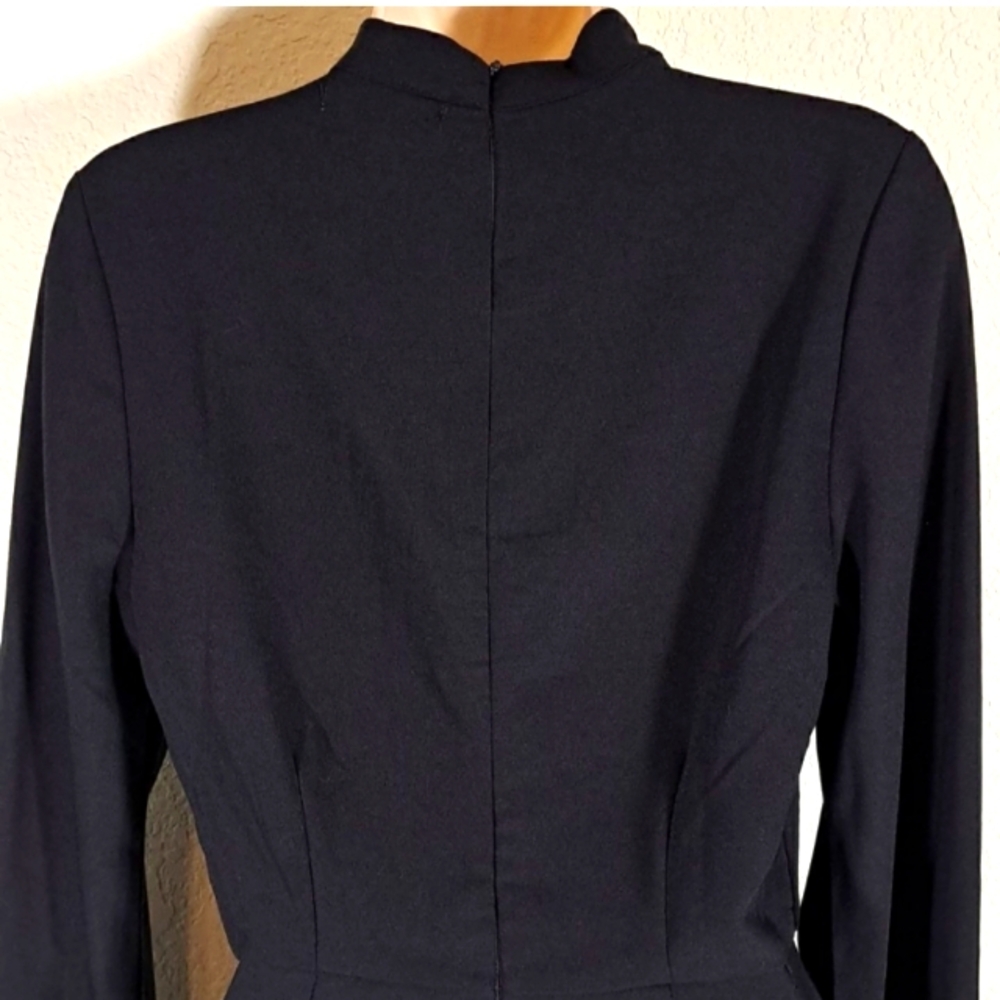 Altar'd State Chocker Black Long Sleeve Romper Shorts Jumpsuit - Picture 4 of 8